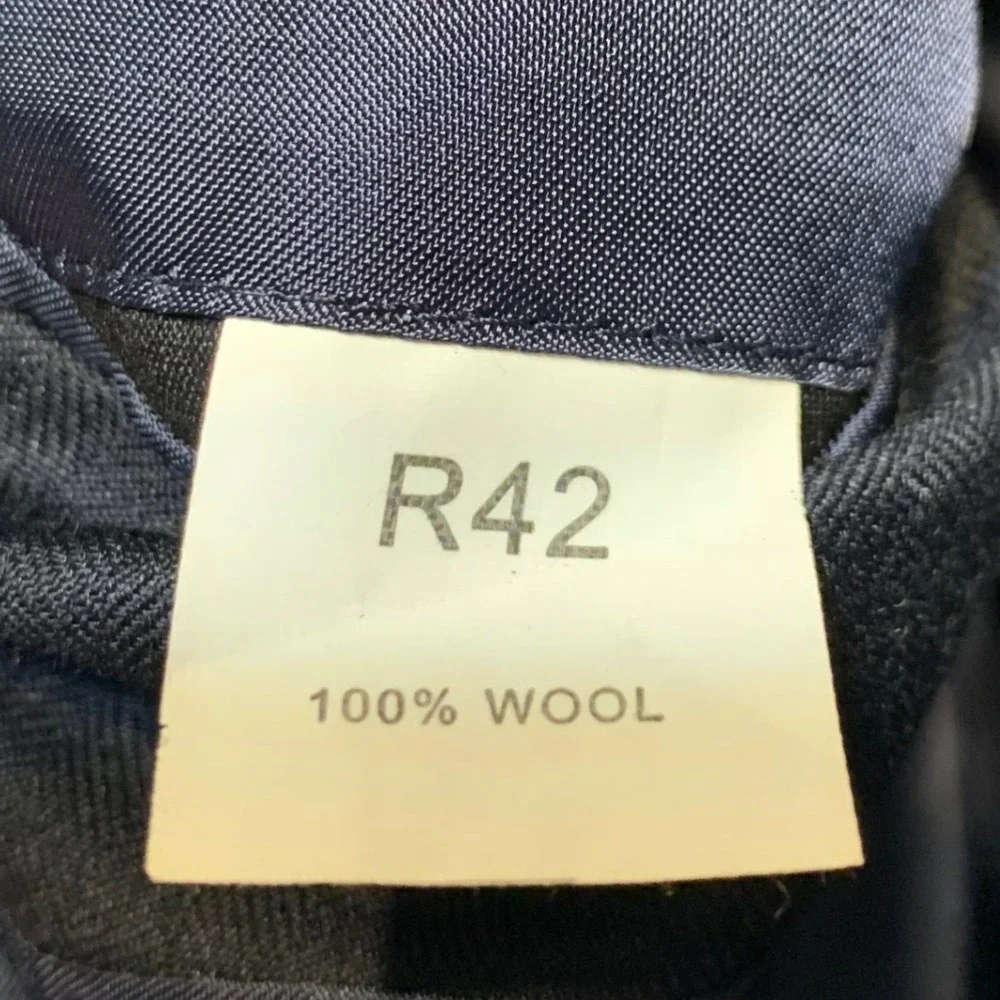 Jos. A. Bank Signature Collection Blazer Size R42 Navy Blue Wool Striped Classic